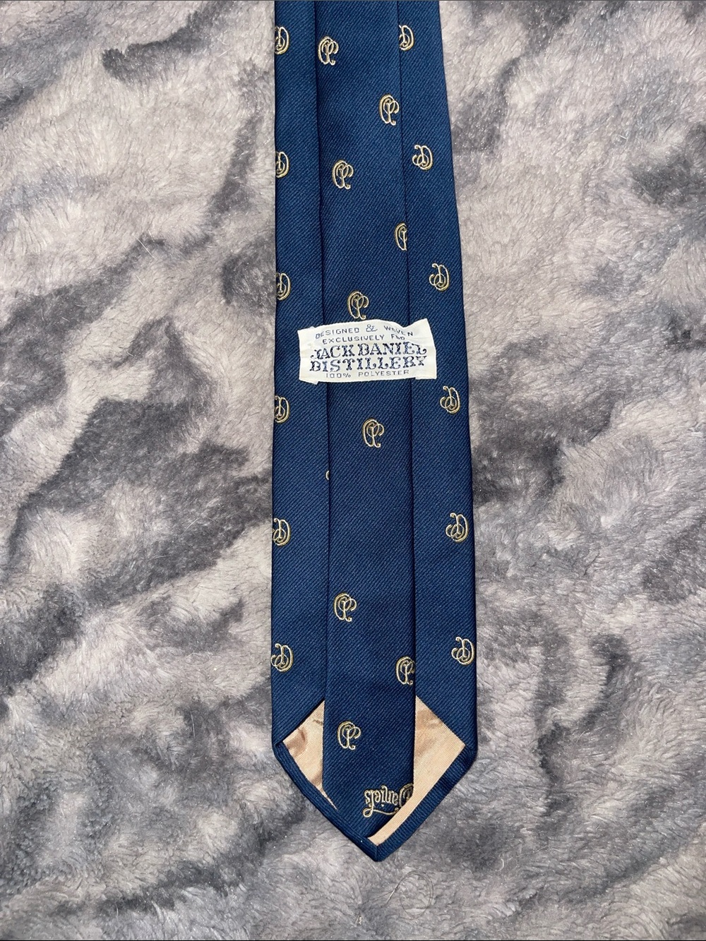Vintage Jack Daniel’s Navy Blue Patterned Men's Tie